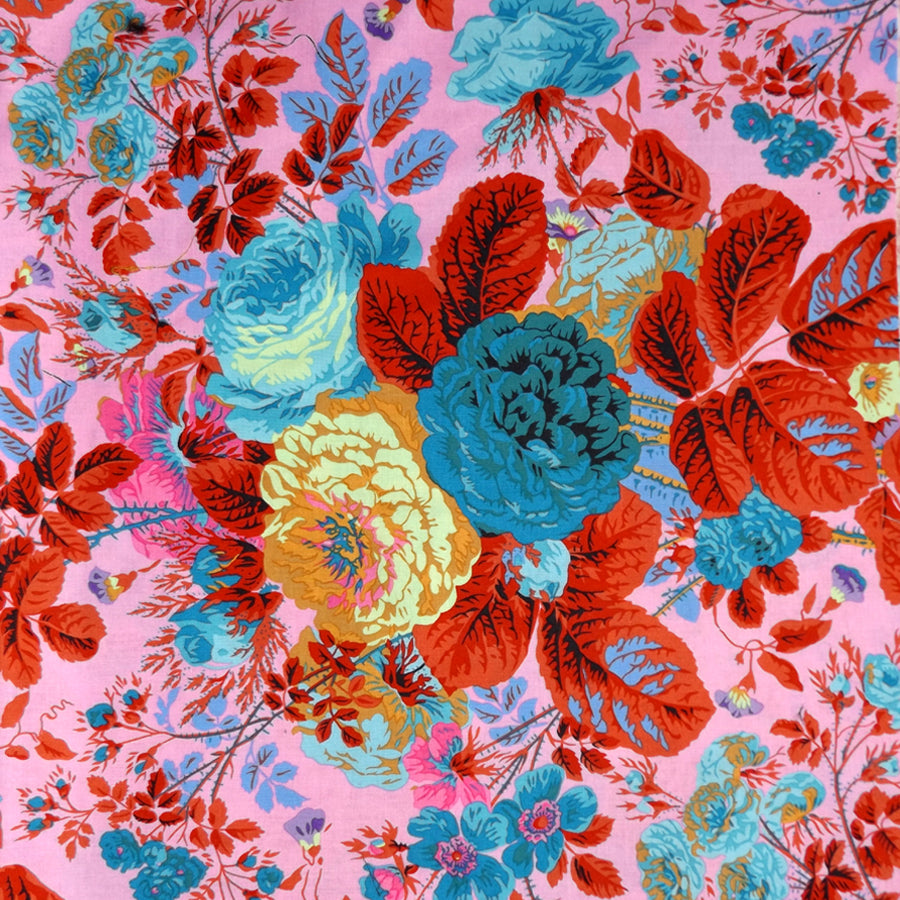 RUST, BLUE & PINK FLORAL NAPKIN SET