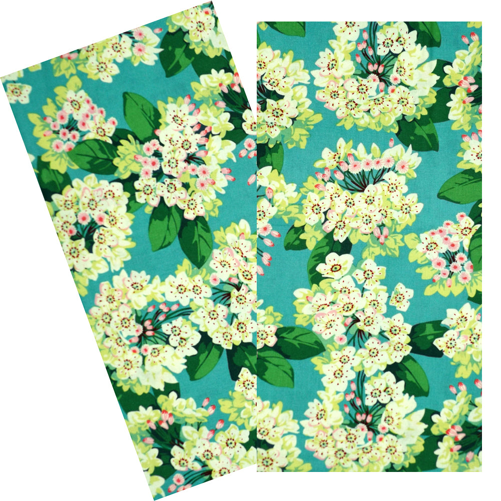 AQUA & CREAM FLORAL NAPKIN SET
