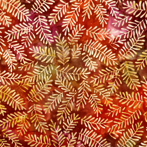 BRICK PINE BOUGHS BATIK HANDKERCHIEF