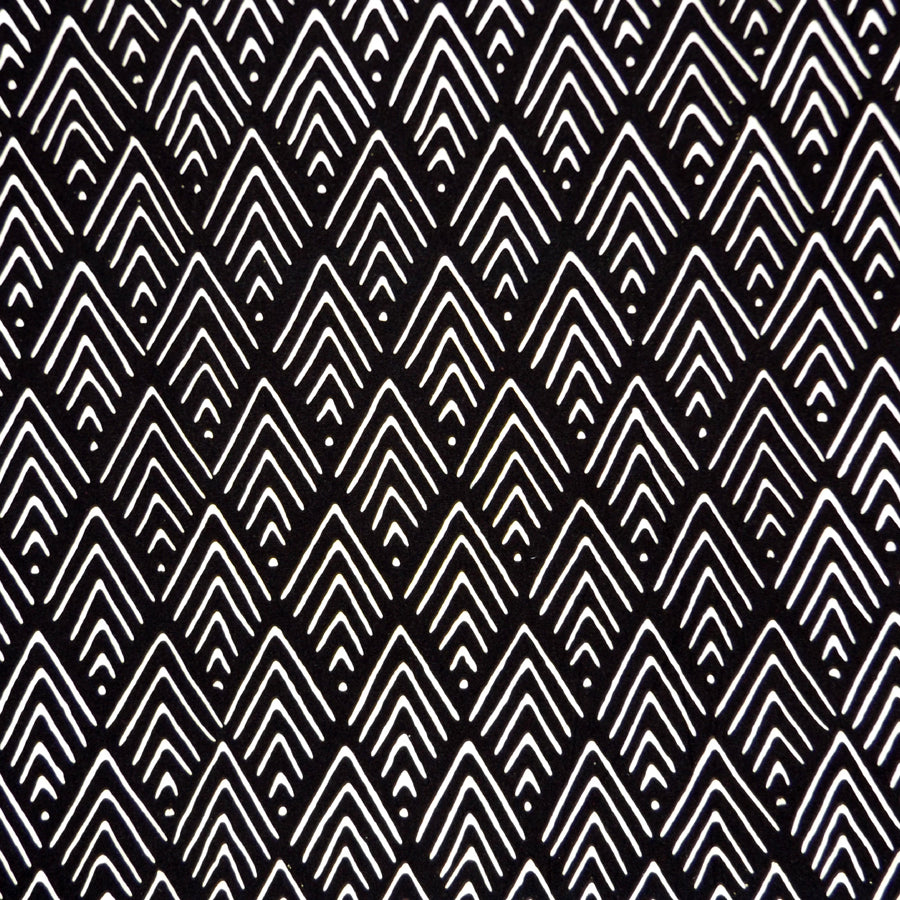 BLACK & WHITE MOUNTAIN BATIK HANDKERCHIEF