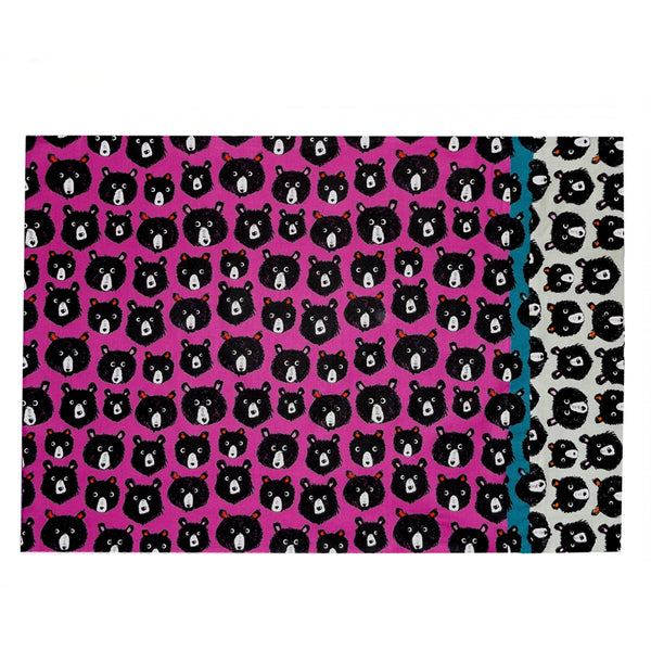 MAGENTA BEARS PILLOWCASE