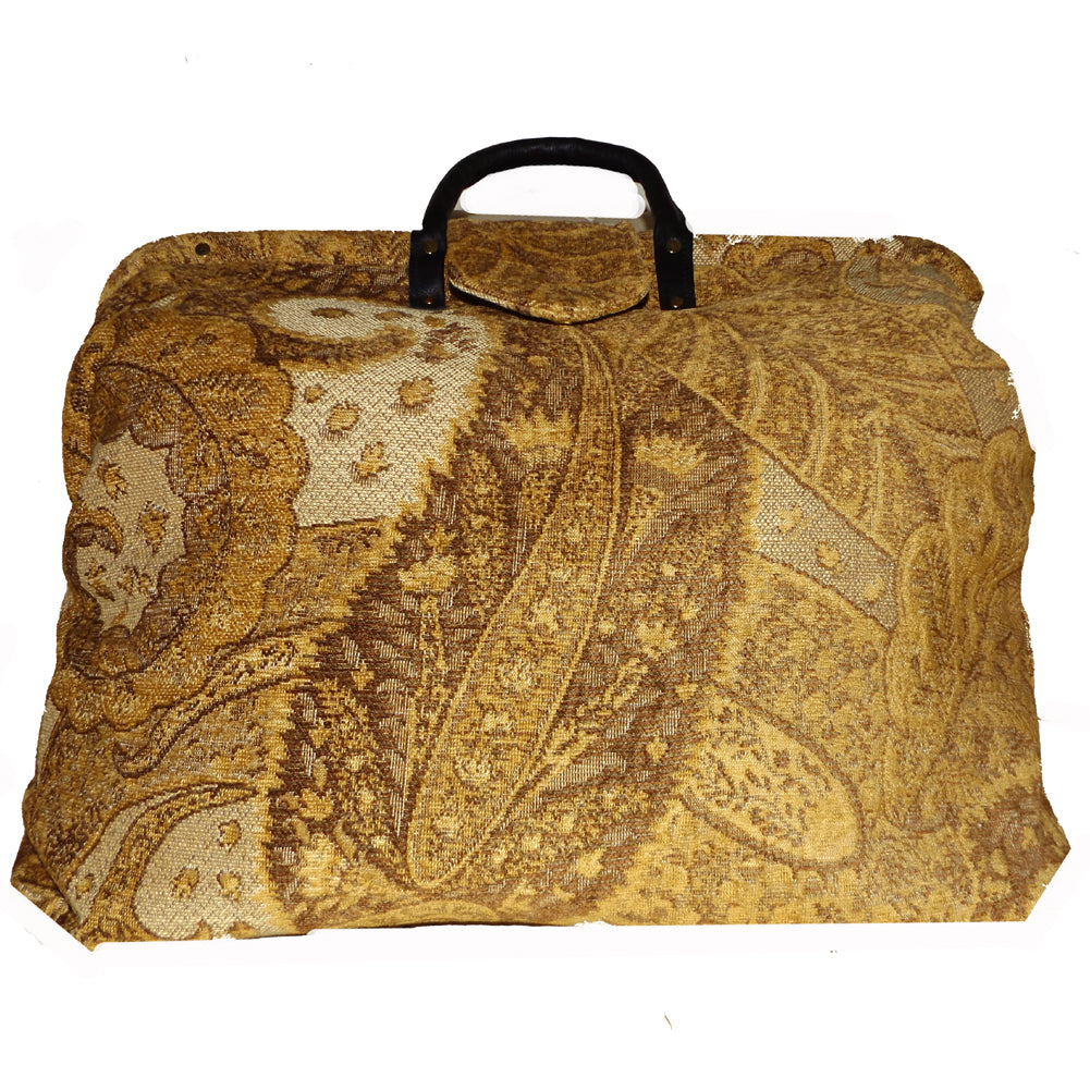 SHADES OF GOLD CHENILLE TAPESTRY CARPET BAG