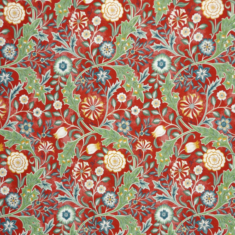 RED, GREEN & BLUE HOLLY FLORAL NAPKIN SET