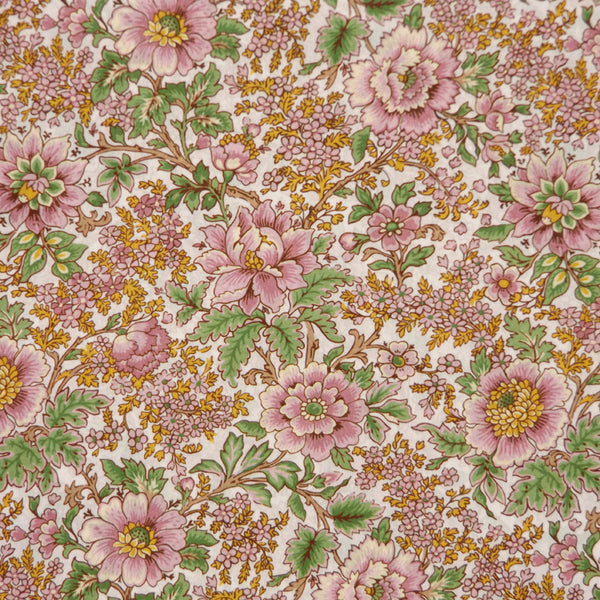 PINK FLORAL 'VINE GARDEN' LIBERTY LAWN COTTON HANDKERCHIEF