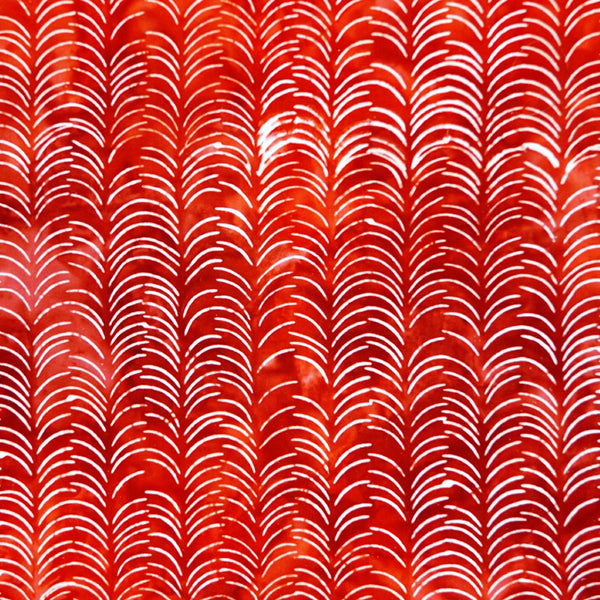 RED & WHITE COIL BATIK HANDKERCHIEF