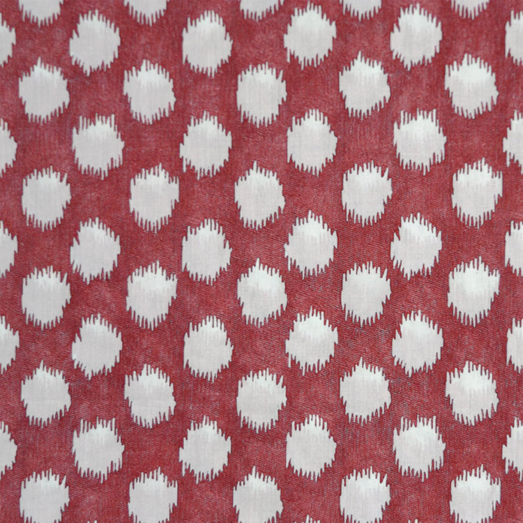 SOFT RED DOTTED PRINT 'SPOT ON' LIBERTY LAWN COTTON HANDKERCHIEF