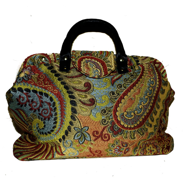 Mod Paisley Tapestry Handbag Carpet Bag