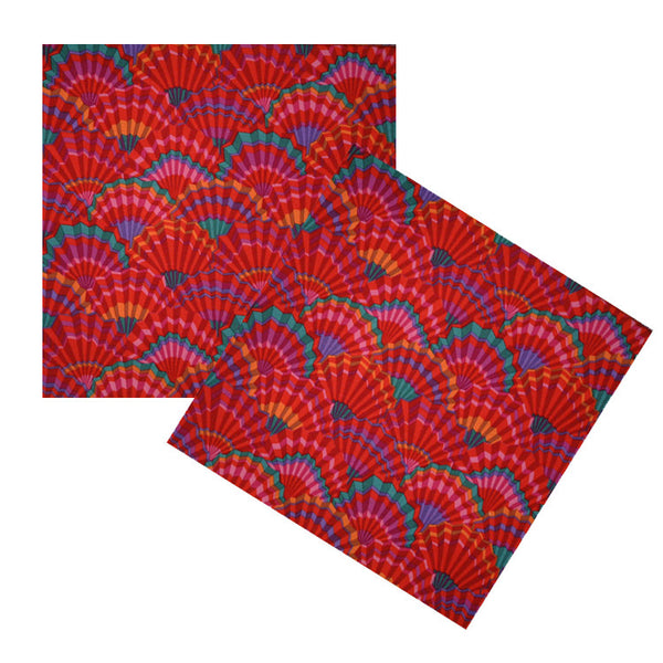 RED FANS COCKTAIL NAPKIN SET